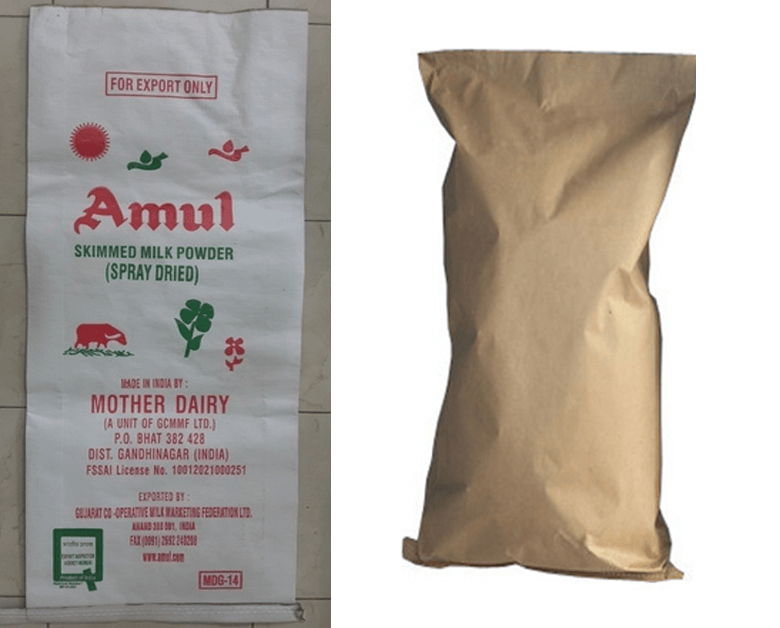 Paper laminated pp woven bags